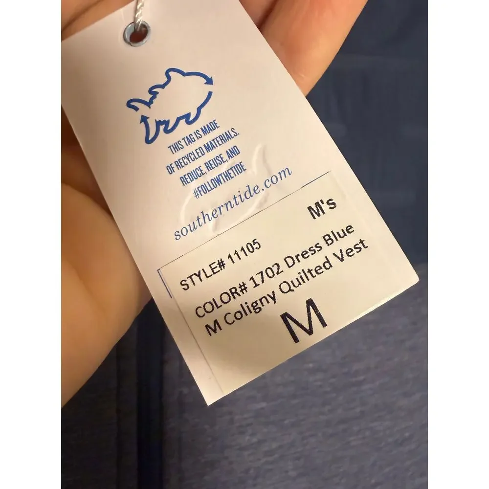 NWT Southern Tide Coligny Quilted Vest Men's Sz. M